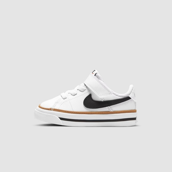 Nike Other - Nike Court Legacy - Kids White and Black Sneakers with Brown Accents